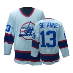 Teemu Selanne Winnipeg Jets CCM Premier White Throwback Jersey