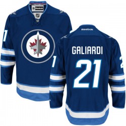 Tj Galiardi Winnipeg Jets Reebok Authentic Navy Blue Home Jersey