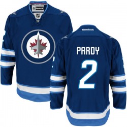 Adam Pardy Winnipeg Jets Reebok Authentic Navy Blue Home Jersey
