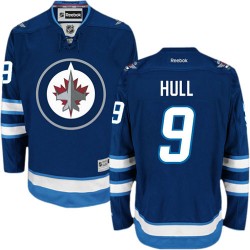 Bobby Hull Winnipeg Jets Reebok Premier Navy Blue Home Jersey