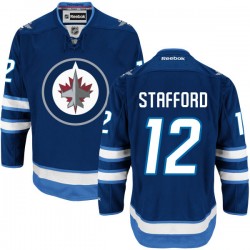 Drew Stafford Winnipeg Jets Reebok Authentic Navy Blue Home Jersey
