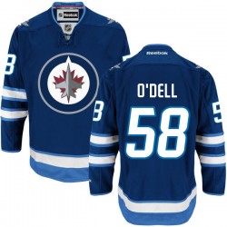 Eric O'dell Winnipeg Jets Reebok Authentic Navy Blue Home Jersey