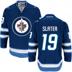 Jim Slater Winnipeg Jets Reebok Authentic Navy Blue Home Jersey