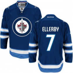 Keaton Ellerby Winnipeg Jets Reebok Authentic Navy Blue Home Jersey