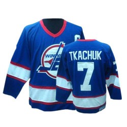 Keith Tkachuk Winnipeg Jets CCM Authentic Blue Throwback Jersey