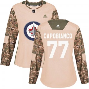 Women's Kyle Capobianco Winnipeg Jets Adidas Authentic Camo Veterans Day Practice Jersey
