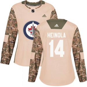 Women's Ville Heinola Winnipeg Jets Adidas Authentic Camo Veterans Day Practice Jersey