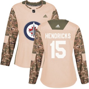 Women's Matt Hendricks Winnipeg Jets Adidas Authentic Camo Veterans Day Practice Jersey