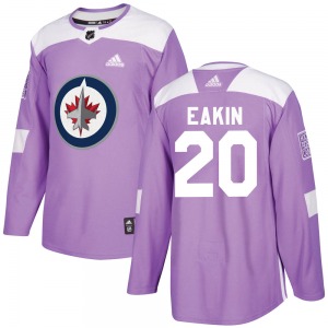Cody Eakin Winnipeg Jets Adidas Authentic Purple ized Fights Cancer Practice Jersey