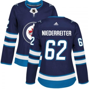 Women's Nino Niederreiter Winnipeg Jets Adidas Authentic Navy Home Jersey
