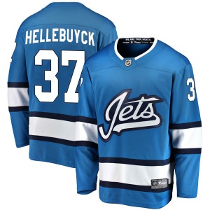 Connor Hellebuyck Winnipeg Jets Fanatics Branded Breakaway Blue Alternate Jersey