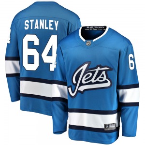 Logan Stanley Winnipeg Jets Fanatics Branded Breakaway Blue Alternate Jersey