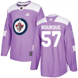 Youth Gabriel Bourque Winnipeg Jets Adidas Authentic Purple Fights Cancer Practice Jersey