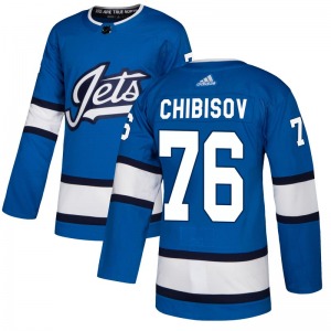 Andrei Chibisov Winnipeg Jets Adidas Authentic Blue Alternate Jersey