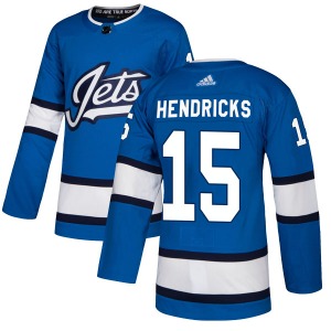 Matt Hendricks Winnipeg Jets Adidas Authentic Blue Alternate Jersey