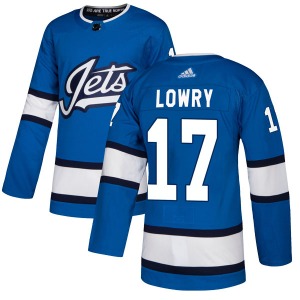 Adam Lowry Winnipeg Jets Adidas Authentic Blue Alternate Jersey