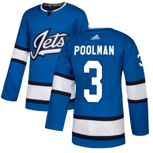 Tucker Poolman Winnipeg Jets Adidas Authentic Blue Alternate Jersey