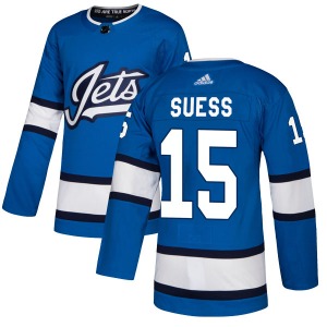 C.J. Suess Winnipeg Jets Adidas Authentic Blue Alternate Jersey