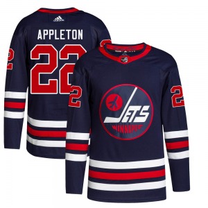 Youth Mason Appleton Winnipeg Jets Adidas Authentic Navy 2021/22 Alternate Primegreen Pro Jersey