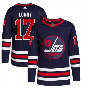 Youth Adam Lowry Winnipeg Jets Adidas Authentic Navy 2021/22 Alternate Primegreen Pro Jersey
