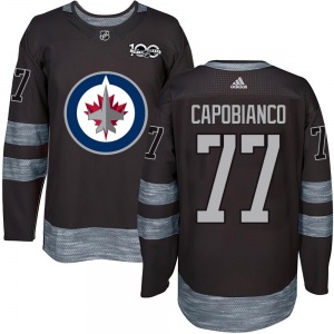 Youth Kyle Capobianco Winnipeg Jets Authentic Black 1917-2017 100th Anniversary Jersey