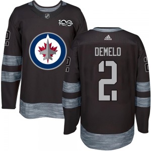 Youth Dylan DeMelo Winnipeg Jets Authentic Black 1917-2017 100th Anniversary Jersey