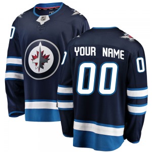 Custom Winnipeg Jets Fanatics Branded Breakaway Blue Custom Home Jersey
