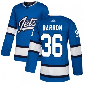 Youth Morgan Barron Winnipeg Jets Adidas Authentic Blue Alternate Jersey