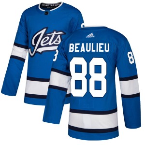Youth Nathan Beaulieu Winnipeg Jets Adidas Authentic Blue Alternate Jersey