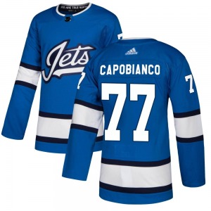 Youth Kyle Capobianco Winnipeg Jets Adidas Authentic Blue Alternate Jersey
