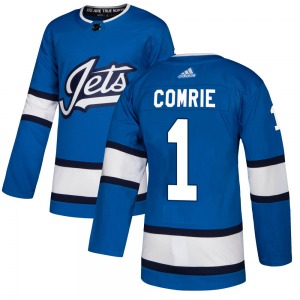Youth Eric Comrie Winnipeg Jets Adidas Authentic Blue Alternate Jersey