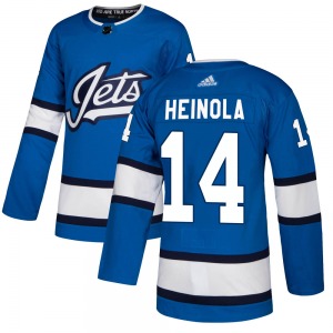 Youth Ville Heinola Winnipeg Jets Adidas Authentic Blue Alternate Jersey