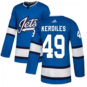 Youth Nic Kerdiles Winnipeg Jets Adidas Authentic Blue Alternate Jersey