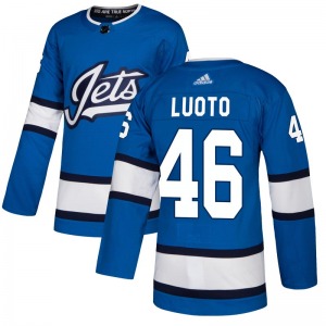 Youth Joona Luoto Winnipeg Jets Adidas Authentic Blue Alternate Jersey