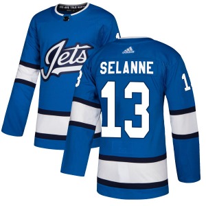 Youth Teemu Selanne Winnipeg Jets Adidas Authentic Blue Alternate Jersey