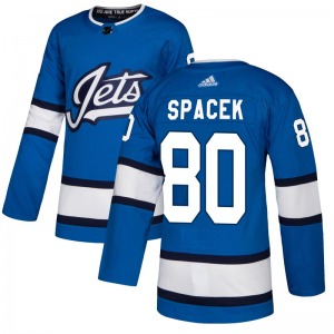 Youth Michael Spacek Winnipeg Jets Adidas Authentic Blue Alternate Jersey