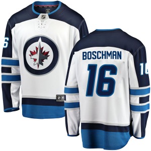 Youth Laurie Boschman Winnipeg Jets Fanatics Branded Breakaway White Away Jersey