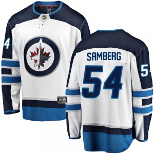 Youth Dylan Samberg Winnipeg Jets Fanatics Branded Breakaway White Away Jersey