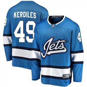 Youth Nic Kerdiles Winnipeg Jets Fanatics Branded Breakaway Blue Alternate Jersey