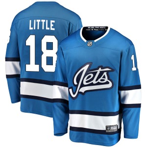 Youth Bryan Little Winnipeg Jets Fanatics Branded Breakaway Blue Alternate Jersey