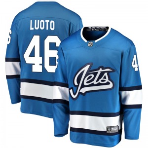 Youth Joona Luoto Winnipeg Jets Fanatics Branded Breakaway Blue Alternate Jersey