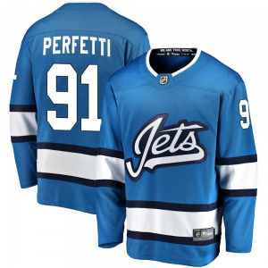 Youth Cole Perfetti Winnipeg Jets Fanatics Branded Breakaway Blue Alternate Jersey