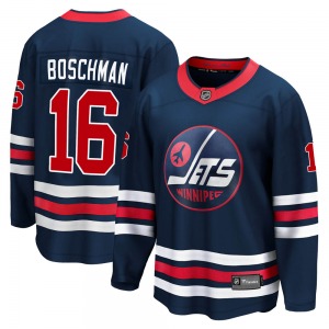 Laurie Boschman Winnipeg Jets Fanatics Branded Premier Navy 2021/22 Alternate Breakaway Player Jersey