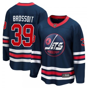 Laurent Brossoit Winnipeg Jets Fanatics Branded Premier Navy 2021/22 Alternate Breakaway Player Jersey