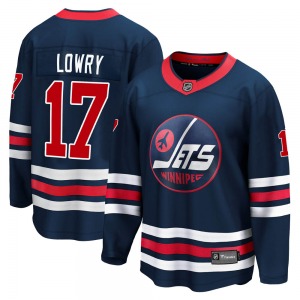 Adam Lowry Winnipeg Jets Fanatics Branded Premier Navy 2021/22 Alternate Breakaway Player Jersey