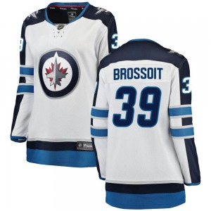 Women's Laurent Brossoit Winnipeg Jets Fanatics Branded Breakaway White Away Jersey