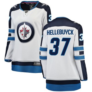 Women's Connor Hellebuyck Winnipeg Jets Fanatics Branded Breakaway White Away Jersey