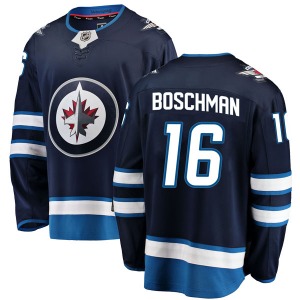 Youth Laurie Boschman Winnipeg Jets Fanatics Branded Breakaway Blue Home Jersey