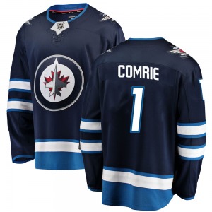 Youth Eric Comrie Winnipeg Jets Fanatics Branded Breakaway Blue Home Jersey