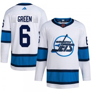 Youth Ted Green Winnipeg Jets Adidas Authentic White Reverse Retro 2.0 Jersey